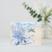 Dream Shore Beach Sehr Blue Vielen Dank Postkarte (Stehend Vorderseite)