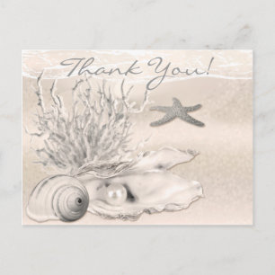 Dream Shore Beach Sepia Vielen Dank Postkarte