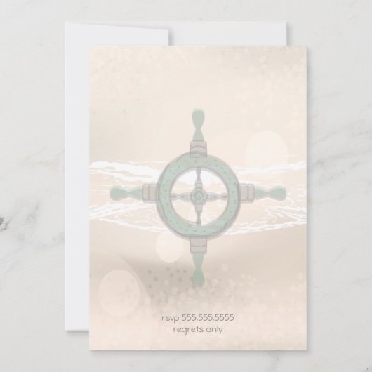 Dream Shore Beach Sepia Wedding Save the Date (Rückseite)