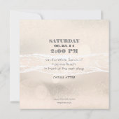 Dream Shore Beach Sepia Wedite Invite Einladung (Rückseite)