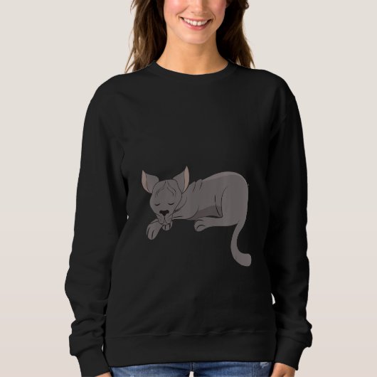 Dream Sleep, Oriental Shorthair Cat, Cat Sleep Sweatshirt (Vorderseite)