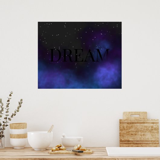 Dream Space Nebula Poster (Küche)