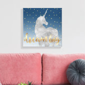 Dream Stars Unicorn Leinwanddruck (Insitu (Wohnzimmer))