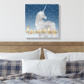 Dream Stars Unicorn Leinwanddruck (Insitu (Schlafzimmer))