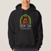 Dream Team 2nd Grade Teachers Boho Rainbow Leopard Hoodie (Vorderseite)