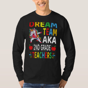 Dream Team Aka 2nd Grade Lehrer Dabbing Unicorn T-Shirt