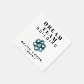 Dream Team Gebäude Company Logo-Party Serviette (Ecke)