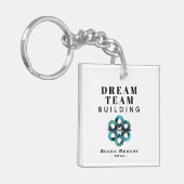 Dream Team Gebäude Company Logo-Schlüsselanhänger Schlüsselanhänger (Vorderseite links)