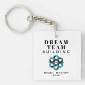 Dream Team Gebäude Company Logo-Schlüsselanhänger Schlüsselanhänger (Vorderseite)