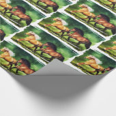 Dream Team-Isländisch Pferde Geschenkpapier (Ecke)