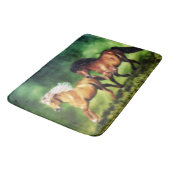 Dream Team Isländisch Pferde laufen Badematte (Schrägansicht)