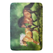 Dream Team Isländisch Pferde laufen Badematte (Vorderseite Vertikal)