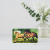 Dream Team Isländisch Pferde Visitenkarte (Stehend Vorderseite)