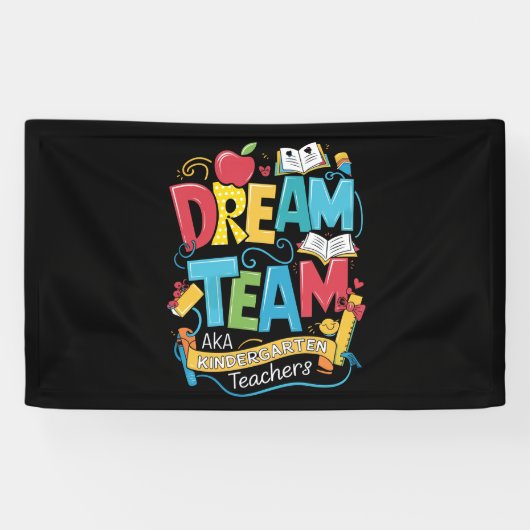 Dream Team Kindergarten Lehrer zurück zur Schule Banner (Horizontal)