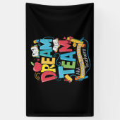 Dream Team Kindergarten Lehrer zurück zur Schule Banner (Vertikal)