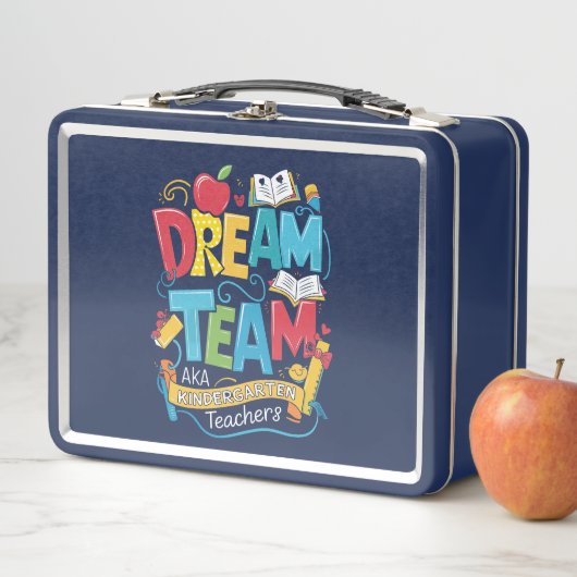 Dream Team Kindergarten Lehrer zurück zur Schule Metall Brotdose (Beispiel)