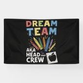 Dream Team Leiter Crew Lehrer Frühkindliche Betreu Banner (Horizontal)