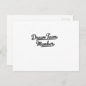 Dream Team Member Postkarte (Vorne/Hinten)
