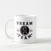 Dream Team One Vision One Goal Teamwork Office Kaffeetasse (Links)