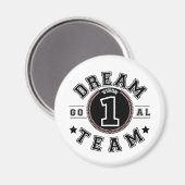 Dream Team One Vision One Goal Teamwork Office Magnet (Vorderseite/Rückseite)