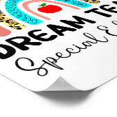 Dream Team Sonderpädagogik Boho Regenbogen Leopard Poster (Ecke)
