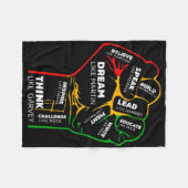 Dream Think Speak Schwarze Geschichte Monat Hand S Fleecedecke (Vorderseite (Horizontal))