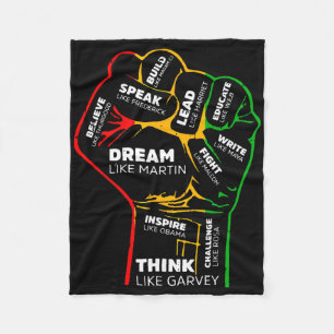 Dream Think Speak Schwarze Geschichte Monat Hand S Fleecedecke