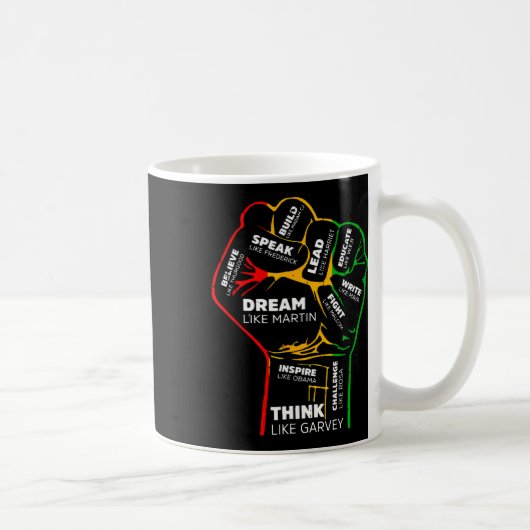 Dream Think sprechen Schwarze Geschichte Monat Han Kaffeetasse (Rechts)