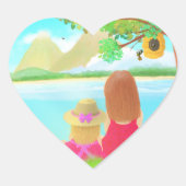 Dream View Heart Stickers (Vorderseite)