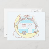 Dream Vintag Camper Trailer Postkarte (Vorne/Hinten)