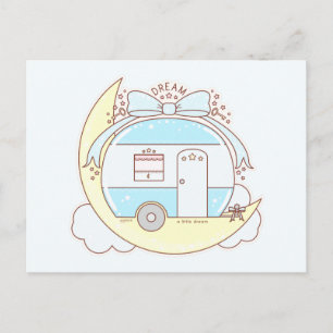 Dream Vintag Camper Trailer Postkarte