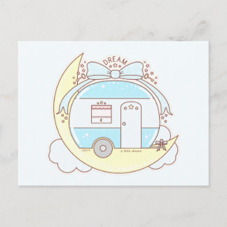Dream Vintag Camper Trailer Postkarte