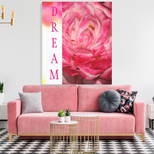 DREAM Watercolor Leinwand Wrap (Insitu (Wohnzimmer))