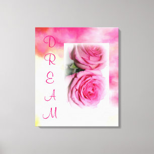 DREAM Watercolor Leinwand Wrap