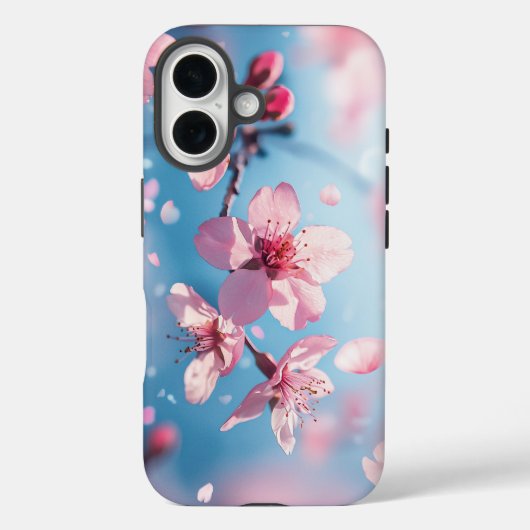 Dream Watercolor Pink Blossom Floral Phone Case (Rückseite)