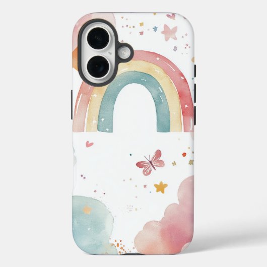 Dream Watercolor Rainbow Whimsy Phone Case (Rückseite)