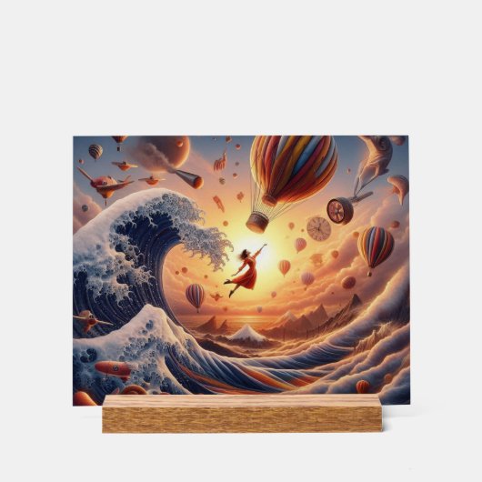 Dream Weaver's Journey: Fantasy Hot Air Balloons Acrylschild (Vorderseite)