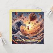 Dream Weaver's Journey: Fantasy Hot Air Balloons Karte (Vorderseite/Rückseite Beispiel)