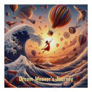 Dream Weaver's Journey: Fantasy Hot Air Balloons Poster