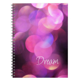 "Dream" Weißschrift, Lila Glitzern Journal Notizblock