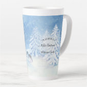 Dream White Christmas Snowing Trees Family Milchtasse (Rechte Ecke)