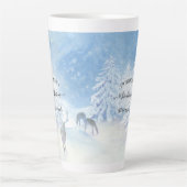 Dream White Christmas Snowing Trees Family Milchtasse (Vorderseite)