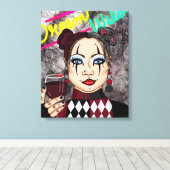 Dream Wild | Gothic Harlequin Jester Girl Leinwanddruck (Insitu (Holzboden))