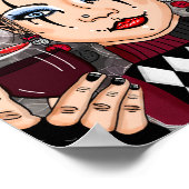 Dream Wild Jester Harlequin Woman Poster (Ecke)