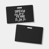 Dream Wish It Do It Ausweis (Vorder- & Rückseite)
