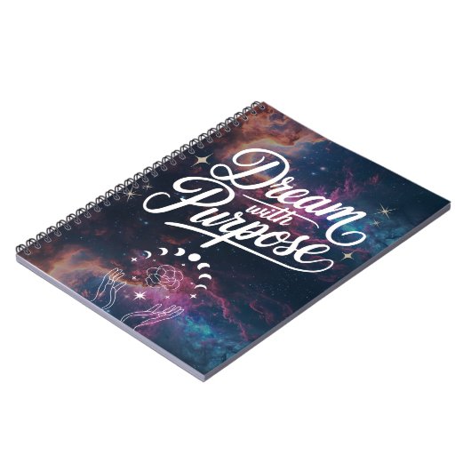 Dream with Purpose- Cosmic Intention Notebook Notizblock (Linke Seite)