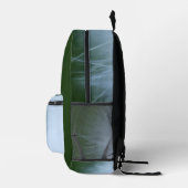 "Dream" with Wispy Dandelion Fluff Background Bedruckter Rucksack (Rechts)