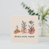Dream. Work. Repeat Einladung (Stehend Vorderseite)