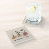 Dream. Work. Repeat Glasuntersetzer (Schrägansicht)