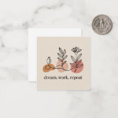 Dream. Work. Repeat Mitteilungskarte (Vorderseite/Rückseite Beispiel)